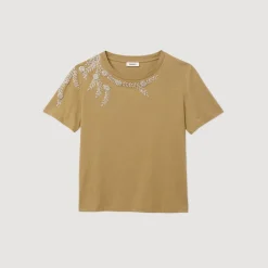 T-Shirt Ornata Da Strass><noscript><img width=