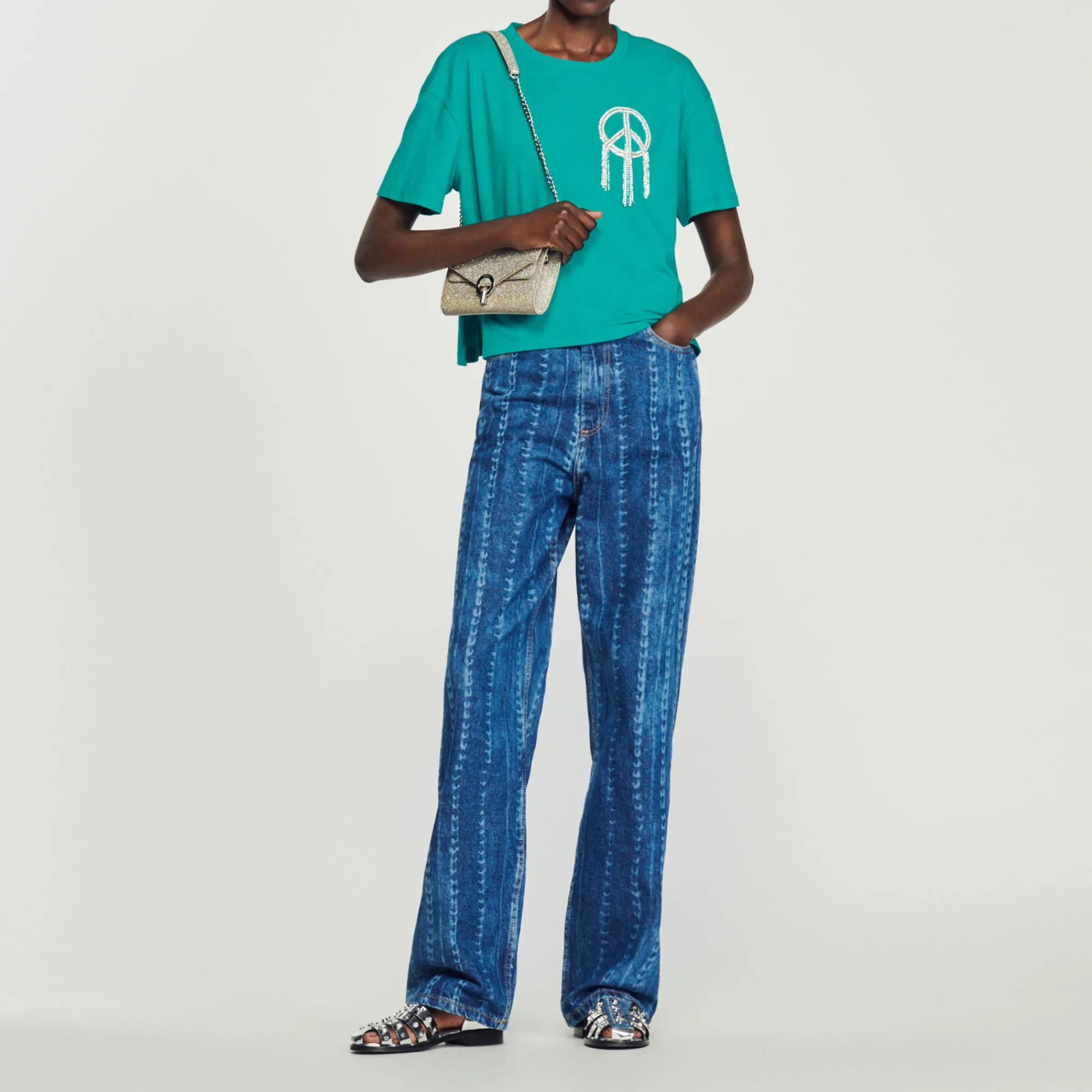 T-Shirt Peace And Love>Sandro Paris Hot