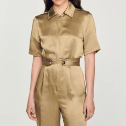Tuta Pantalone In Satin><noscript><img width=