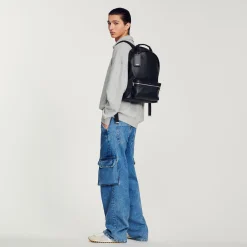Zaino In Tela Rivestita>Sandro Paris Flash Sale